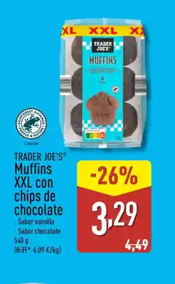 ALDI TRADER JOE'S Muffins XXL con chips de chocolate oferta