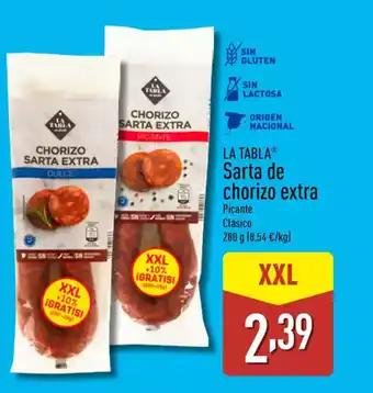ALDI LA TABLA Sarta de chorizo extra oferta