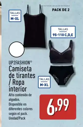 ALDI UP2FASHION Camiseta de tirantes / Ropa interior oferta