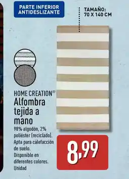 ALDI HOME CREATION Alfombra tejida a mano oferta