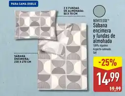 ALDI NOVITESSE Sábana encimera y fundas de almohada oferta