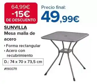 Costco Mesa malla de acero oferta