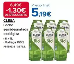 Costco Clesa - leche semidesnatada ecologica oferta