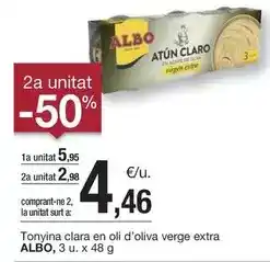 BonpreuEsclat Albo - tonyina clara en oli d'oliva verge extra oferta