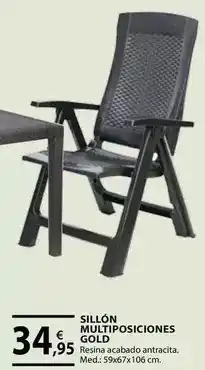 CMB Bricolage Sillon multiposiciones gold oferta