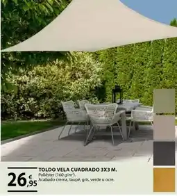 CMB Bricolage Toldo vela cuadrado 3x3 m oferta