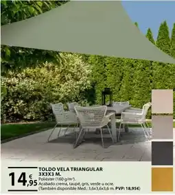 CMB Bricolage Toldo vela triangular 3x3x3 m oferta