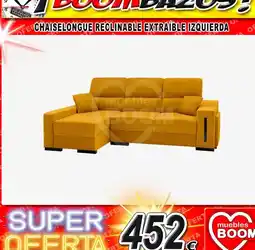 Muebles Boom Chaiselongue reclinable extraíble izquierda oferta