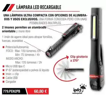 Ferri Lampara led recargable oferta