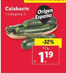 Lidl Calabacin oferta