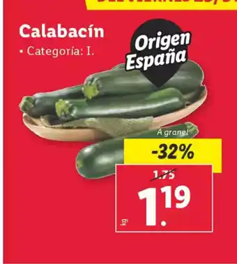 Lidl Calabacin oferta