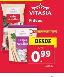 Lidl Fideos oferta