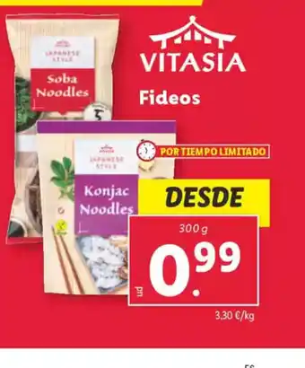 Lidl Fideos oferta