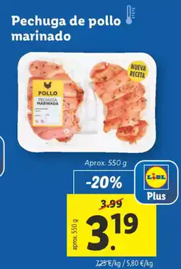 Lidl Pechuga de pollo marinado oferta