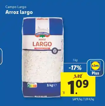 Lidl CAMPO LARGO Arroz largo oferta