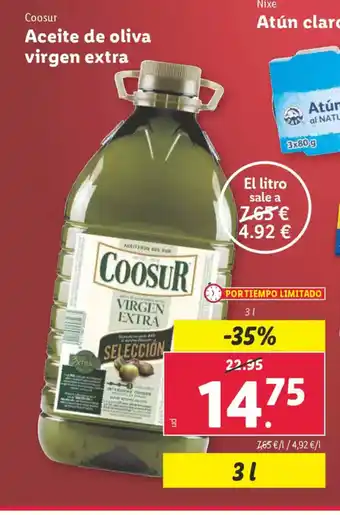 Lidl COOSUR Aceite de oliva virgen extra oferta