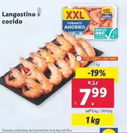 Lidl Langostino cocido oferta