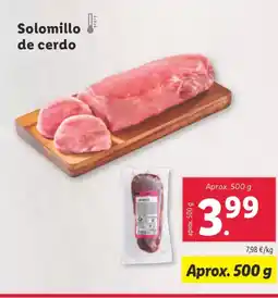 Lidl Solomillo de cerdo oferta