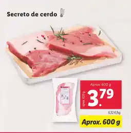 Lidl Secreto de cerdo oferta