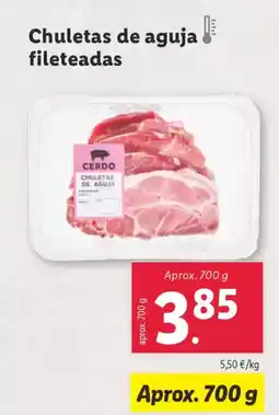 Lidl Chuletas de aguja fileteadas oferta