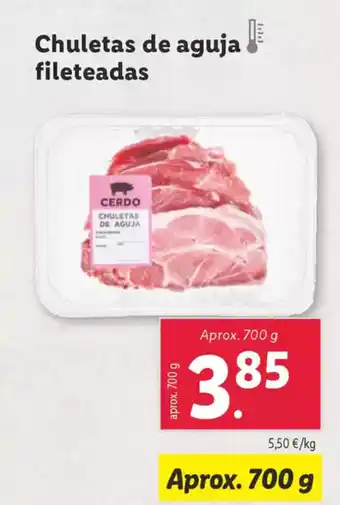 Lidl Chuletas de aguja fileteadas oferta