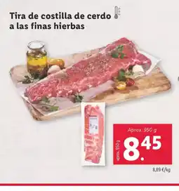 Lidl Tira de costilla de cerdo a las finas hierbas oferta