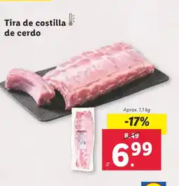 Lidl Tira de costilla de cerdo oferta