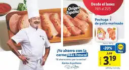 Lidl Pechuga! de pollo marinado oferta
