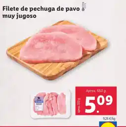 Lidl Filete de pechuga de pavo muy jugoso oferta