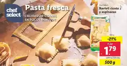 Lidl CHEF SELECT Ravioli ricota E y espinacas oferta