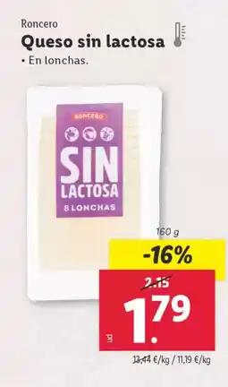 Lidl RONCERO Queso sin lactosa oferta