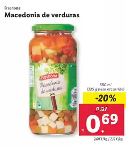 Lidl FRESHONA Macedonia de verduras oferta