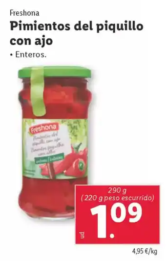 Lidl FRESHONA Pimientos del piquillo con ajo oferta