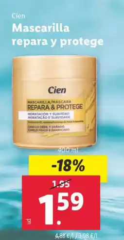 Lidl CIEN Mascarilla repara y protege oferta
