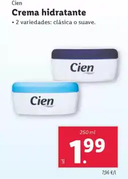 Lidl CIEN Crema hidratante oferta