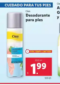 Lidl CIEN Desodorante para pies oferta