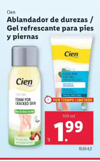Lidl CIEN Ablandador de durezas / Mascarilla para pies oferta