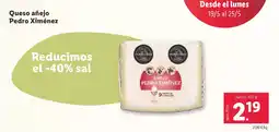 Lidl Queso añejo Pedro Ximénez oferta