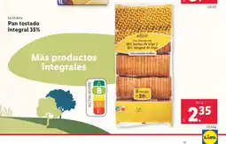 Lidl LA CESTERA Pan tostado integral 35% oferta