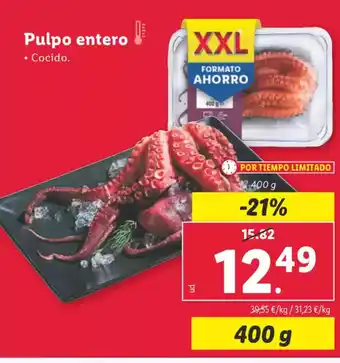 Lidl Pulpo entero oferta