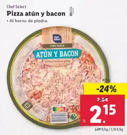Lidl CHEF SELECT Pizza atún y bacon oferta