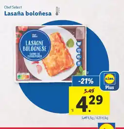 Lidl CHEF SELECT Lasaña boloñesa oferta