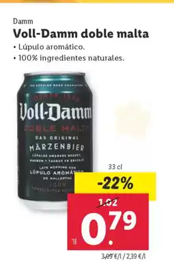 Lidl DAMM Voll-Damm doble malta oferta