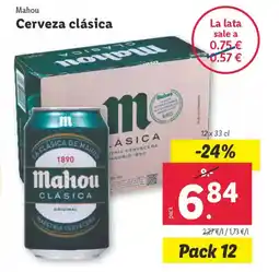 Lidl MAHOU Cerveza clásica oferta