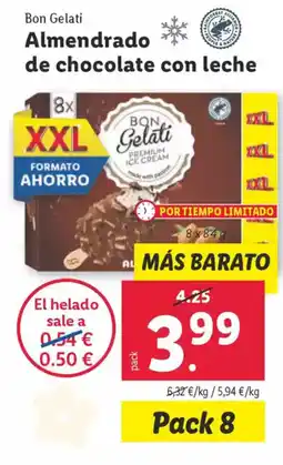 Lidl BON GELATI Almendrado de chocolate con leche oferta