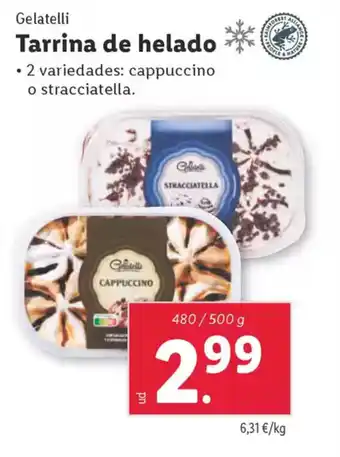 Lidl GELATELLI Tarrina de helado oferta