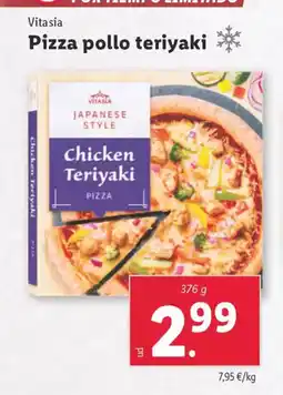 Lidl VITASIA Pizza pollo teriyaki oferta