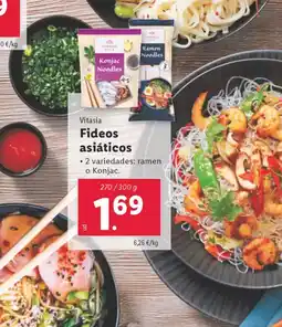 Lidl VITASIA Fideos asiáticos oferta