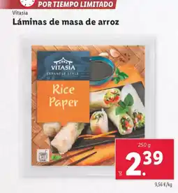 Lidl VITASIA Láminas de masa de arroz oferta