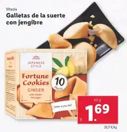 Lidl VITASIA Galletas de la suerte con jengibre oferta